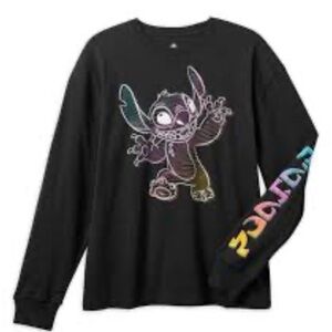 DISNEY Stitch long sleeve cotton t-shirt men’s sz L EUC LILO & Stitch fun cute
